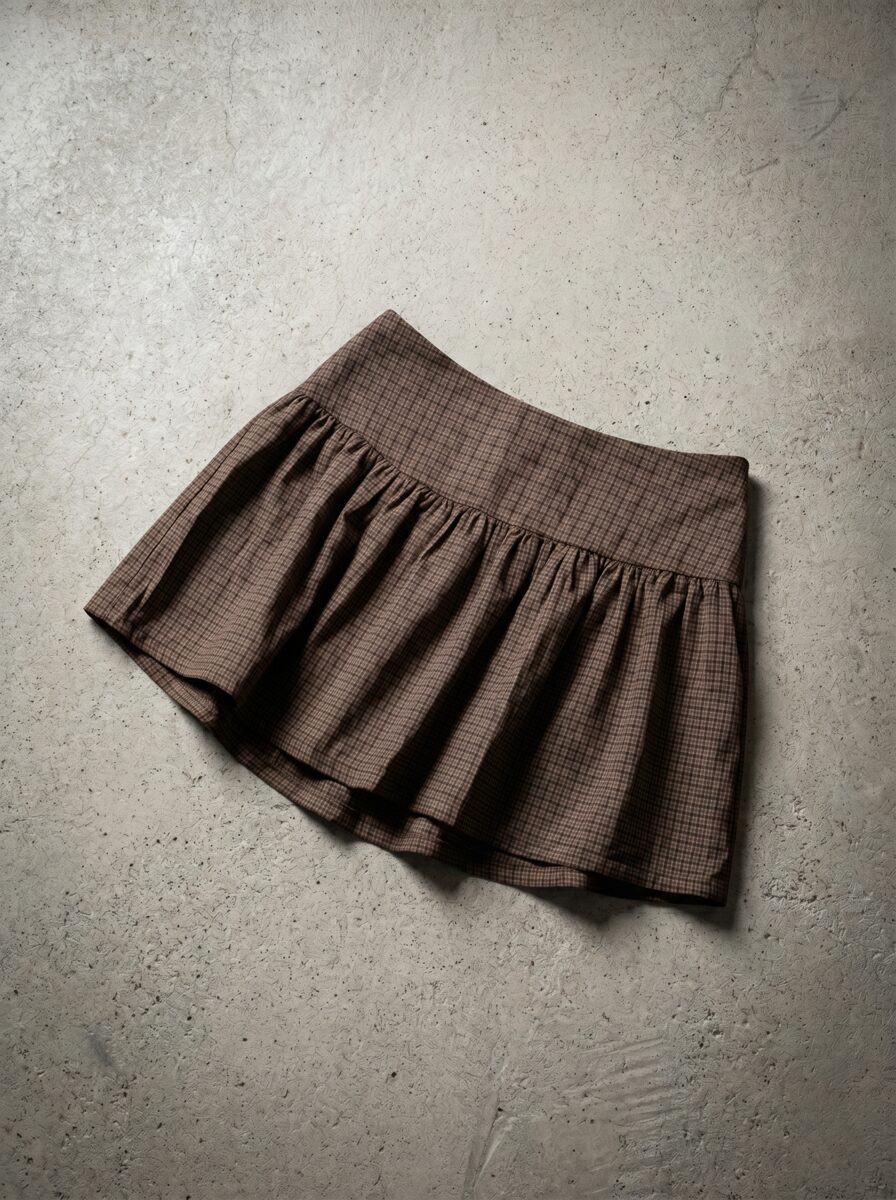 Spódnica mini w kratę