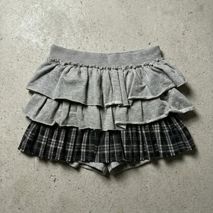 Spódnica mini z marszczeniami