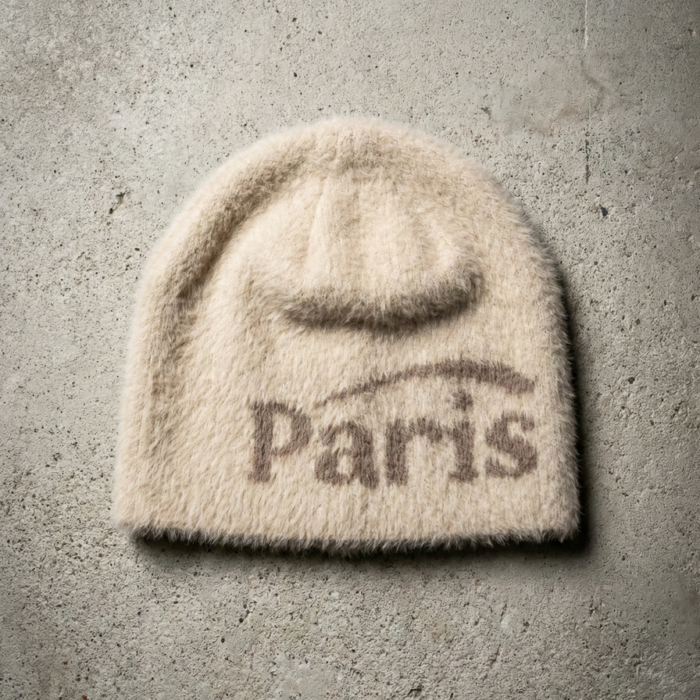 Fur Y2K style beanie