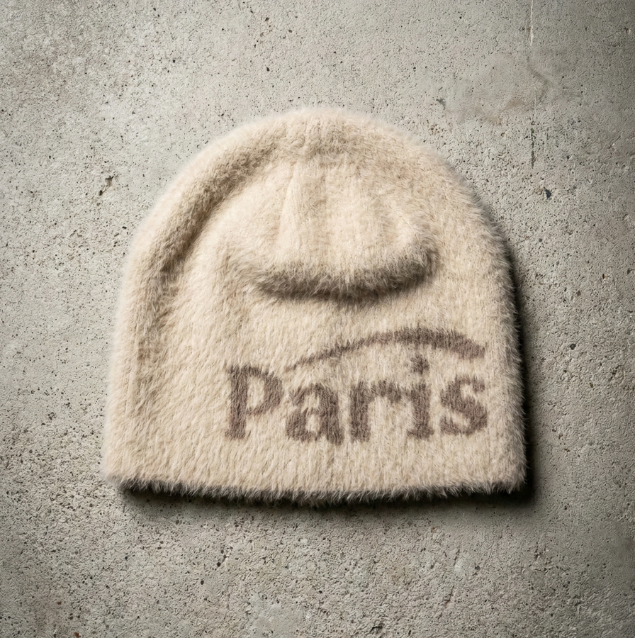 Fur Y2K style beanie