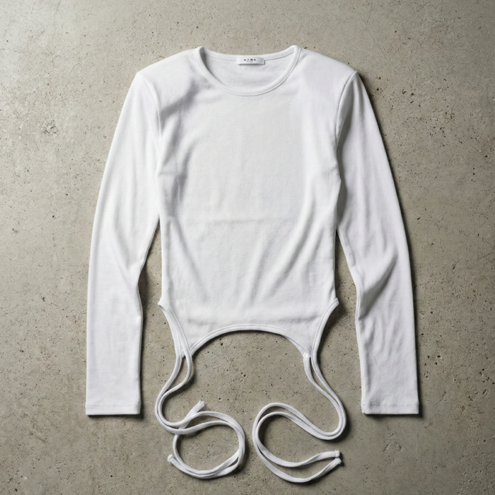 Longsleeve top z paskami