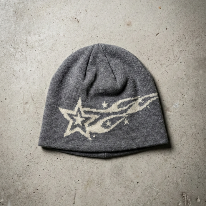 Street style beanie z nadrukiem