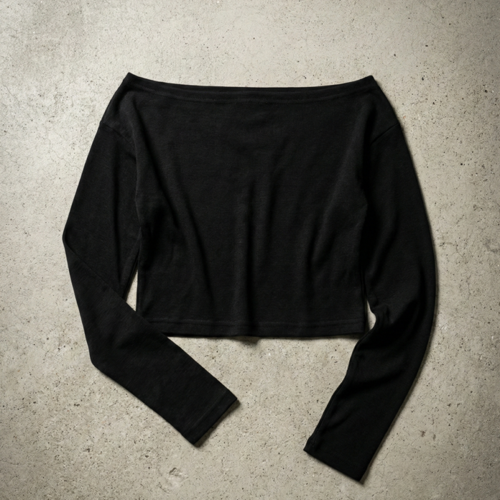 Longsleeve off-shoulder crop top