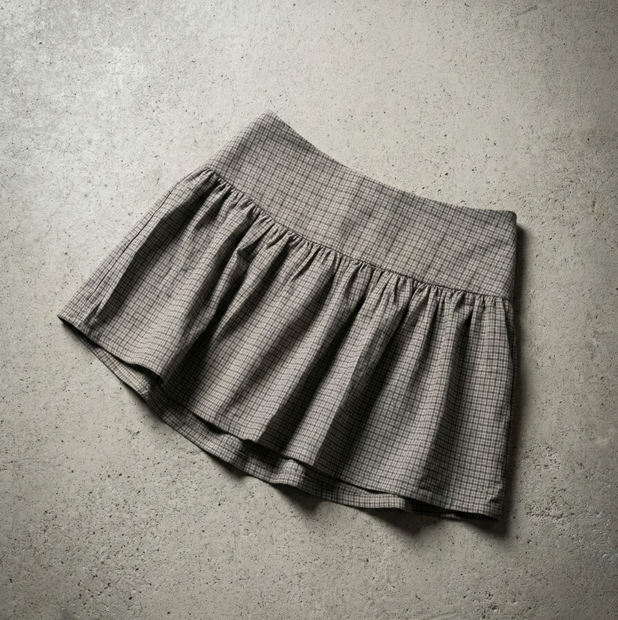 Spódnica mini w kratę