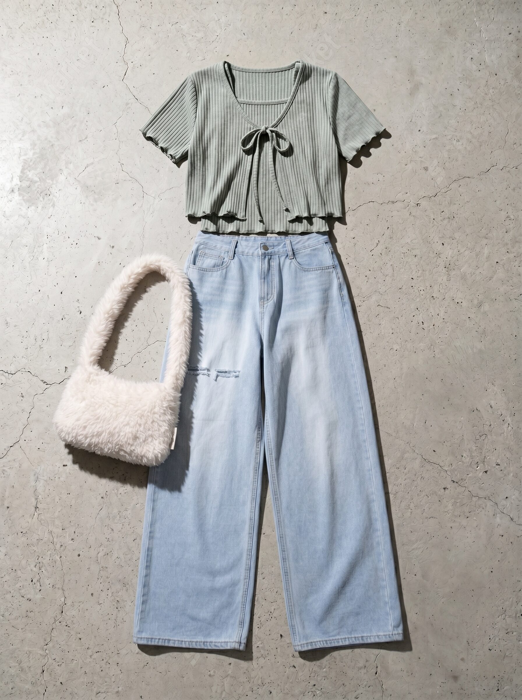 Sleeveless top and cardigan set