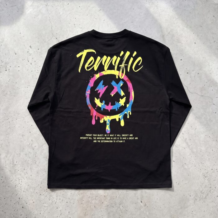 longsleeve z rozplywajaca sie buzka oversize