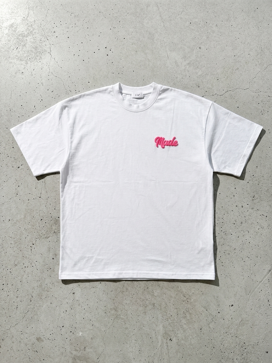 Maxi Oversized T-Shirt z pluszowym napisem Seoul