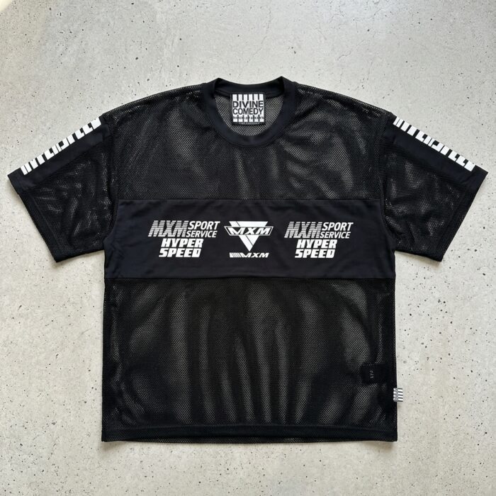 Oversized see-through basketball tank top z paskiem materiału