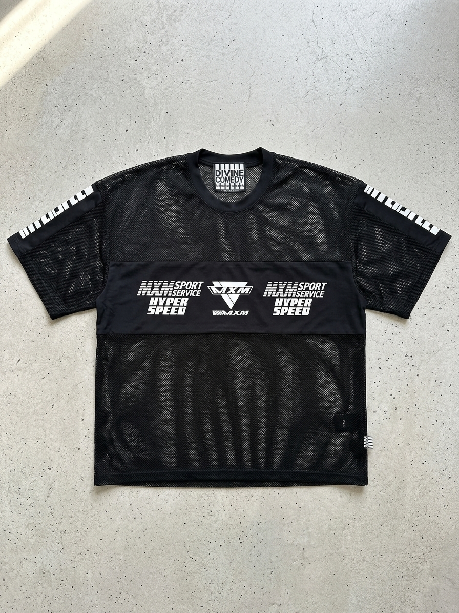 Oversized see-through basketball tank top z paskiem materiału